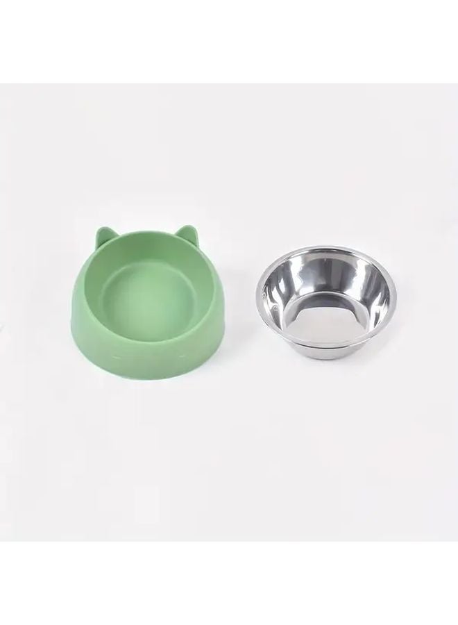 Green 2 in 1 Cat Bowl with Spill Proof Lid Heavy Duty Feeding and Watering Station - Image 4